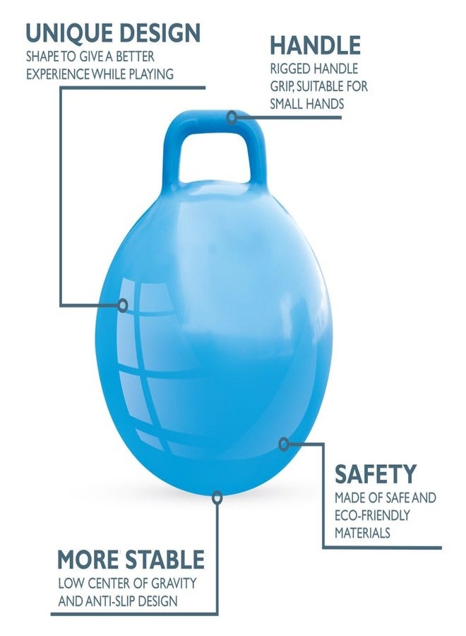 Redvant Sit & Bounce Hop Ball for Kids - Indoor & Outdoor Jumping Toy, Durable Rubber Bouncing bolls (Size 45cm/18 Inch, Multicolor) (with Hand Air Pump) - Image 3